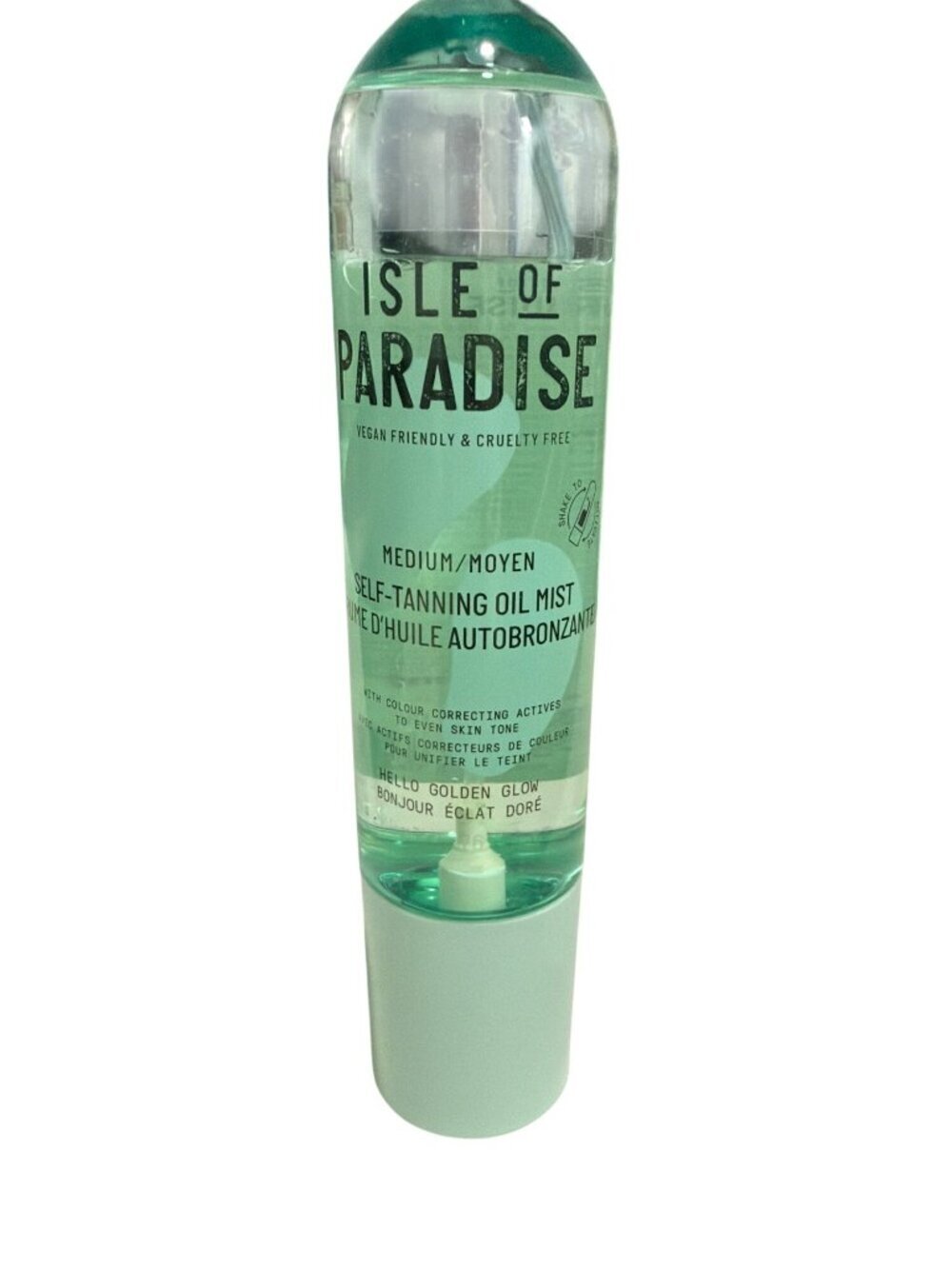 Isle Of Paradise Medium Self-Tanning Oil Mist With Colour Correcting Actives Veg